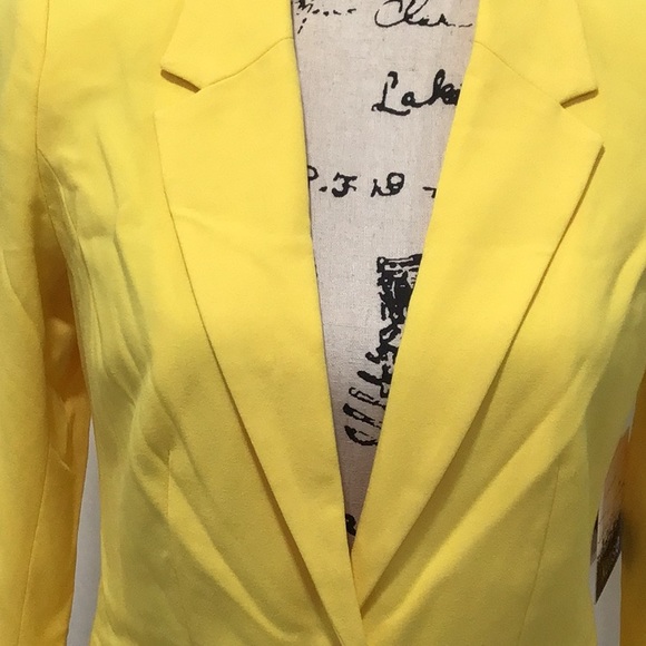 🆕 KENSIE SunRay Blazer Long Sleeves Yellow - Picture 3 of 11